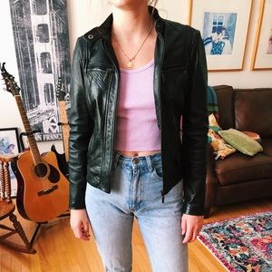 100% Genuine Leather Black Jacket